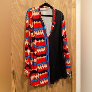 Colorful Zigzag Patterned dress